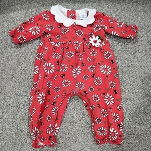 Florence Eiseman Ladybug Knit Longall Hearts Size 6 Months